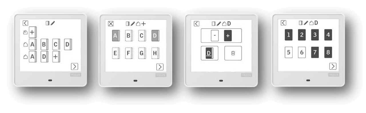 VELUX Touch - Edit groups
